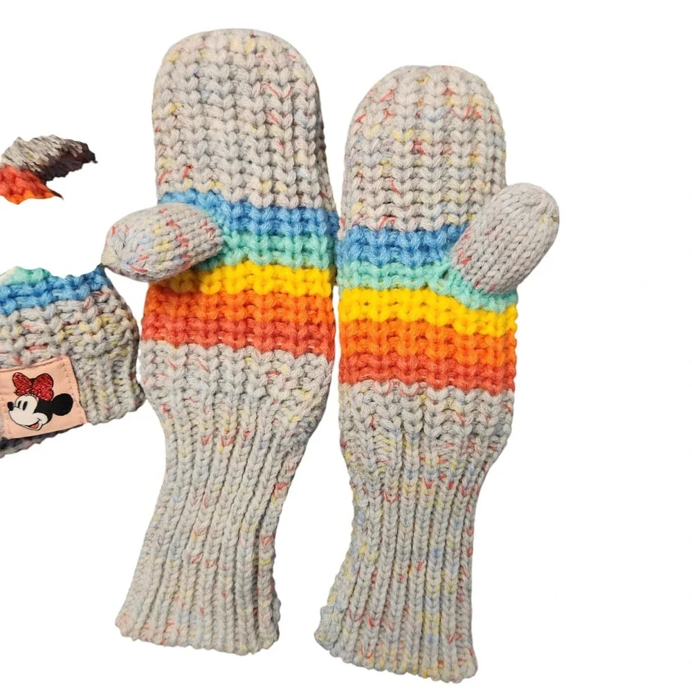 Disney Minnie Mouse Knitted Hat and Gloves‎ Set Size XS